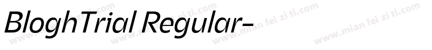 BloghTrial Regular字体转换